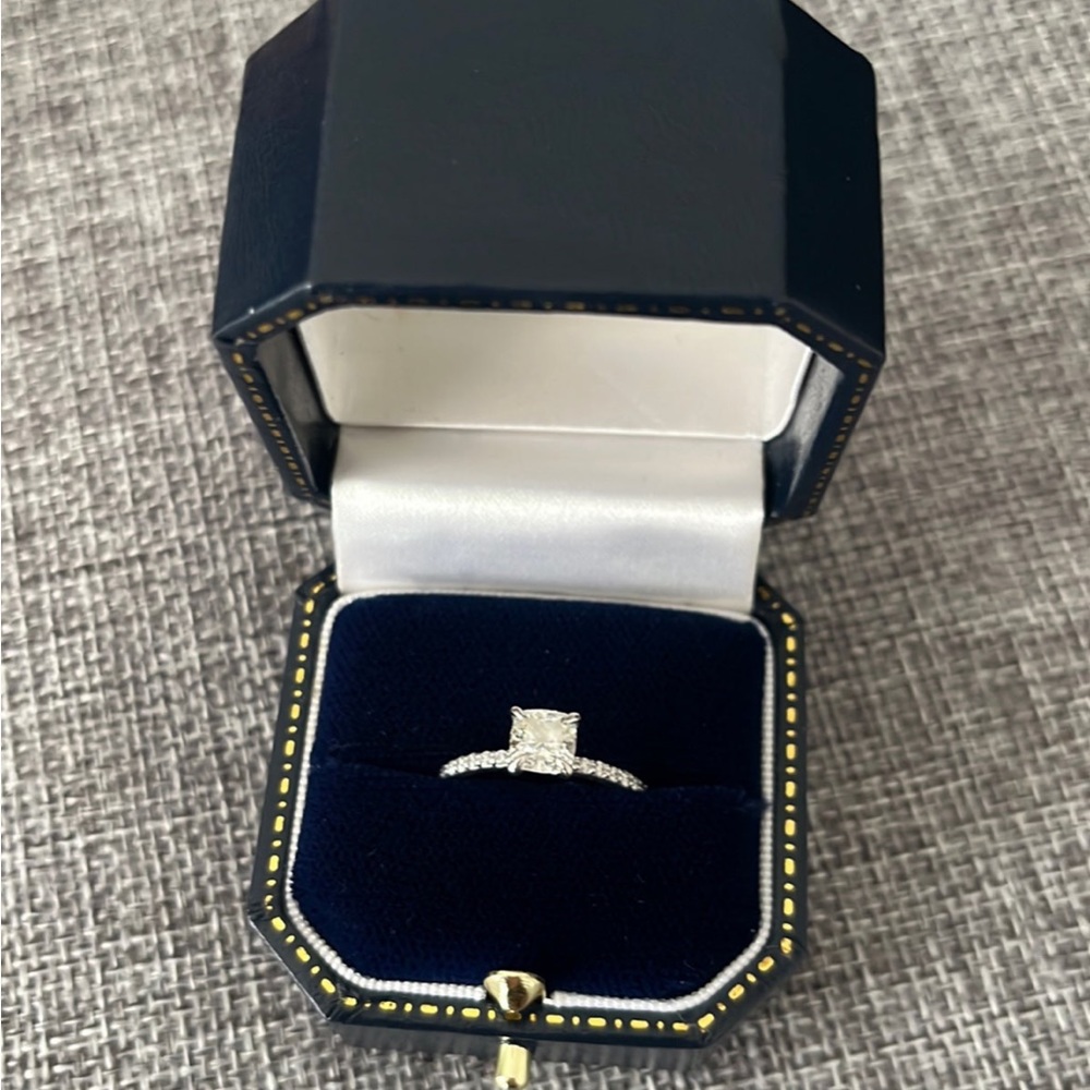 Cushion Cut .91 Carat Diamond Engagement Ring, Like New